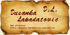 Dušanka Lapadatović vizit kartica